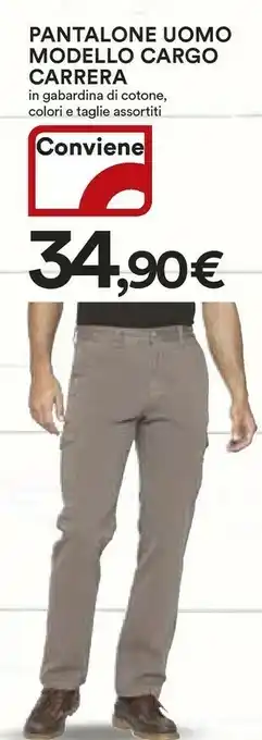 Coop Carrera Pantalone Uomo Modello Cargo offerta