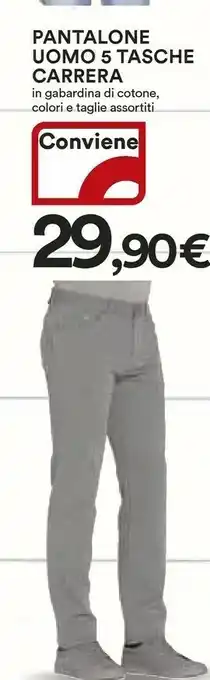 Coop Carrera Pantalone Uomo 5 Tasche offerta
