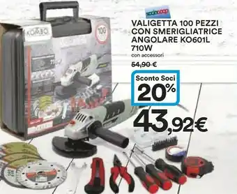 Coop Valigetta Con Smerigliatrice Angolare KO601L offerta