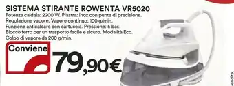 Coop Rowenta Sistema Stirante Vr5020 offerta