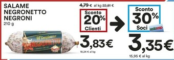 Coop Negroni Salame offerta