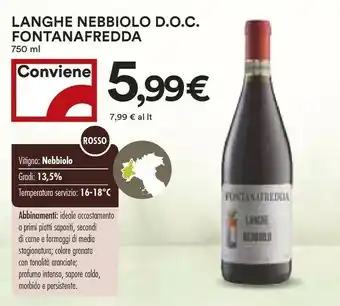 Coop Fontanafredda Vino rosso offerta