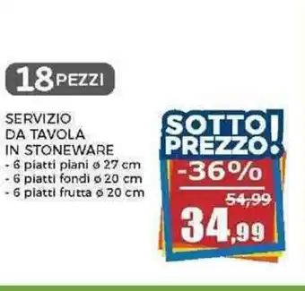 Happy Casa SERVIZIO DA TAVOLA IN STONEWARE offerta