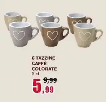 6 TAZZINE CAFFÈ COLORATE 9 cl