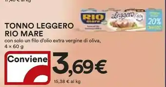 Rio Mare Tonno All'Olio Extravergine Di Oliva Leggero 60 G(ml)