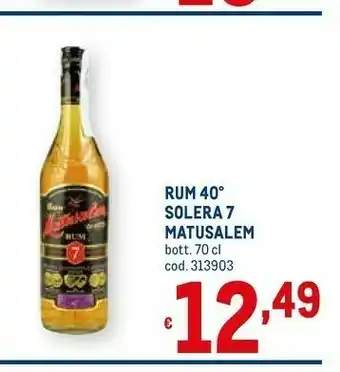 Metro Solera Rum offerta