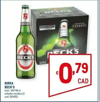 Metro Becks Birra offerta