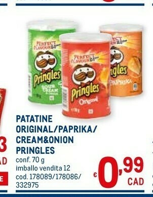 Metro Pringles Patatine fritte offerta
