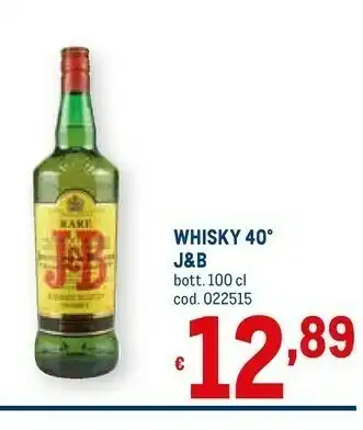 Metro J&b Whisky offerta