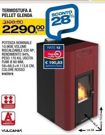 Bricofer Stufe a pellet offerta