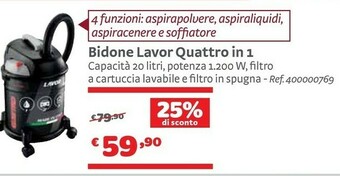 Bricocenter Bidone aspiratutto offerta