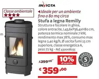 Bricocenter Invicta Stufe a pellet offerta