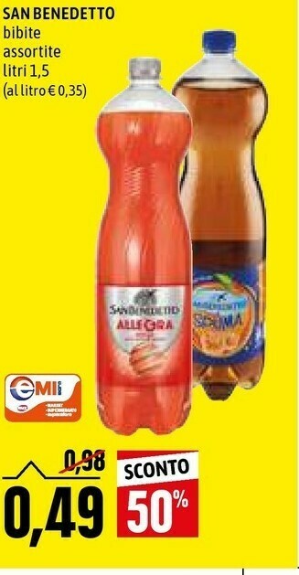 Emi Supermercati San Benedetto Bevande analcoliche offerta