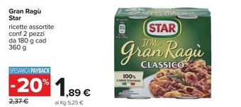 Carrefour Star Ragù offerta