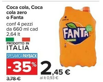 Carrefour Fanta Coca cola zero offerta