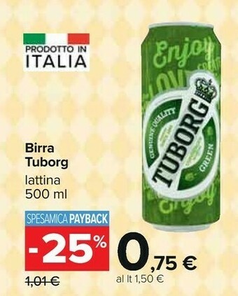Carrefour Tuborg Birra offerta