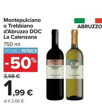 Carrefour Trebbiano Montepulciano d'Abruzzo offerta
