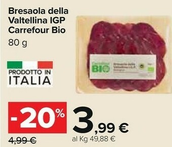 Carrefour Valtellina Bresaola offerta