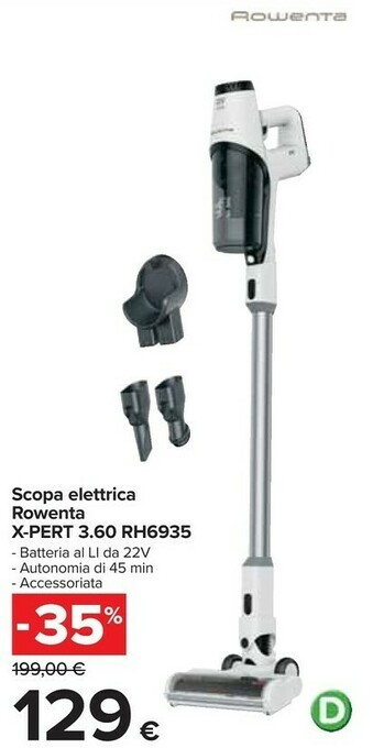 Carrefour Rowenta Scopa elettrica offerta
