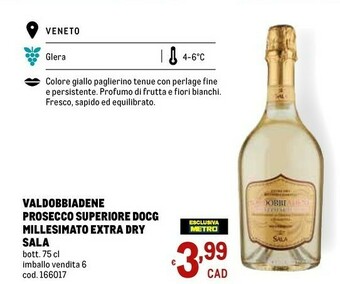 Metro Perlage Prosecco offerta