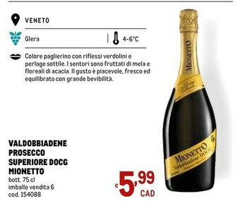 Metro Perlage Prosecco offerta