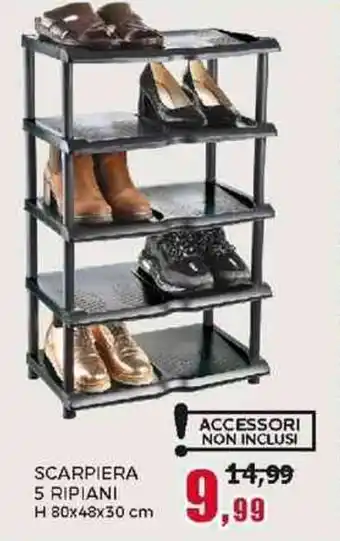 Happy Casa SCARPIERA 5 RIPIANI H 80x48x30 cm offerta