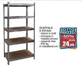 Happy Casa SCAFFALE 5 RIPIANI offerta