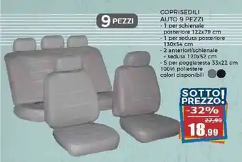 Happy Casa COPRISEDILI AUTO 9 PEZZI offerta