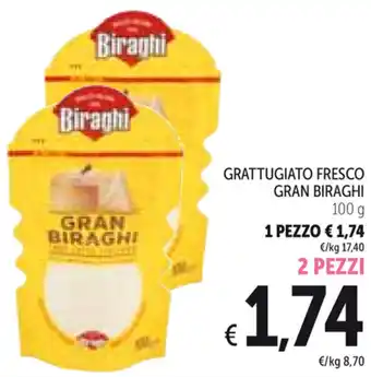Spazio Conad Gran Biraghi Grattugiato Fresco 100 g offerta