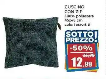 Happy Casa CUSCINO CON ZIP offerta