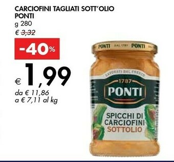 Bennet Ponti Carciofini Tagliati Sott'Olio offerta
