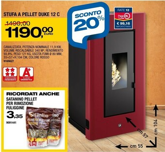 Bricofer Stufe a pellet offerta