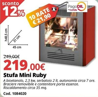 Brico Io Stufa Mini Ruby offerta