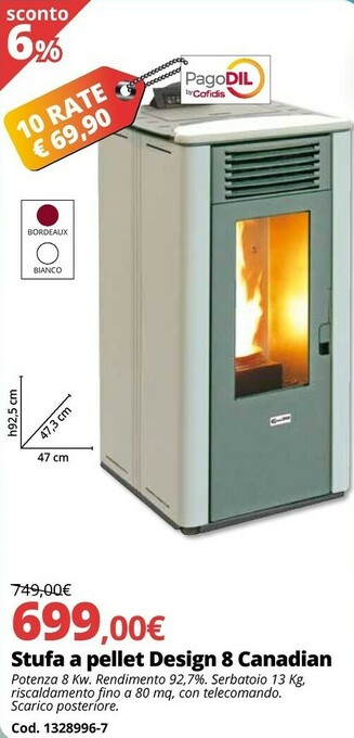 Stufa A Pellet Design 8 Canadian