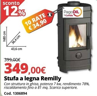 Brico Io Stufa A Legna Remilly offerta