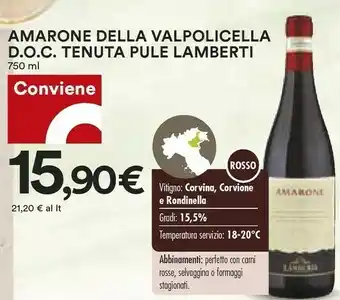 Coop Lamberti Amarone offerta