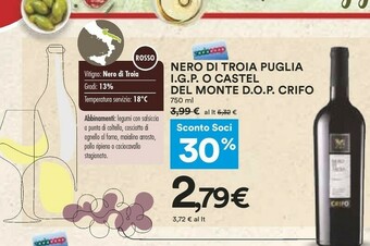 Coop Del monte Vino rosso offerta