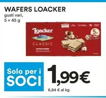 Coop Loacker Wafer offerta