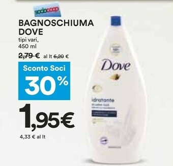 Coop Dove Bagnoschiuma offerta