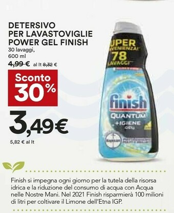 Coop Finish Detersivo lavastoviglie offerta