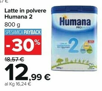 Carrefour Humana Latte per neonati offerta