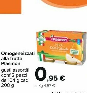 Carrefour Plasmon Omogeneizzati offerta