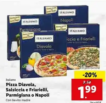 Lidl Italiamo Pizza Diavola offerta