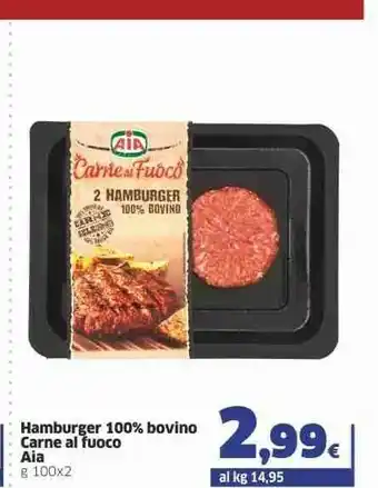 Ok Sigma Aia Carne Al Fuoco Hamburger Di Suino & Bovino 200 G(ml) offerta