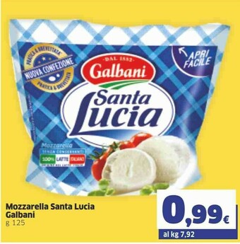 Ok Sigma Galbani Mozzarella Santa Lucia 125 G(ml) offerta