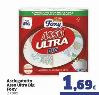 Ok Sigma Foxy Asciugatutto Asso Ultra Big 2 Rotoli offerta