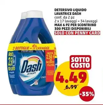 PENNY Dash Detersivo lavatrice offerta