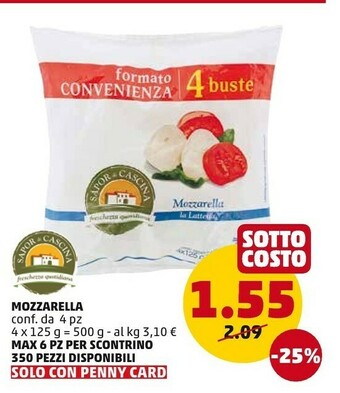 PENNY Mozzarella offerta