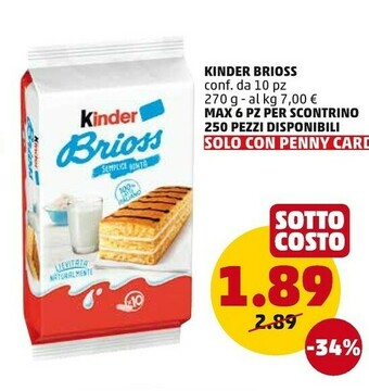 PENNY Kinder Brioss offerta