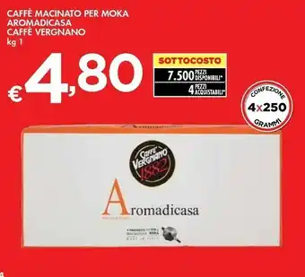 Bennet Caffè Vergnano Caffè Macinato Per Moka Aromadicasa offerta